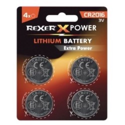 Rexer RXBA2-20164P - Μπαταρία Λιθίου CR2016/4τμχ